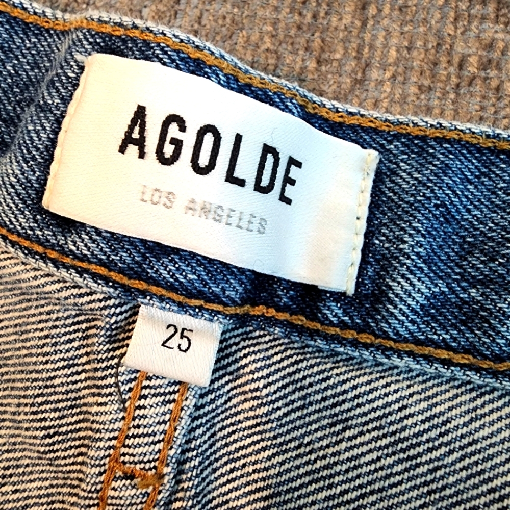 Agolde Parker Vintage Cut Off Short In Lowkey - Picture 4 of 6